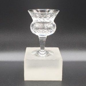 Set of 4 cut crystal Coupe style dessert or champagne stemware